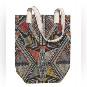 Danica Studio tapestry shopping tote bag purse gray yellow orange